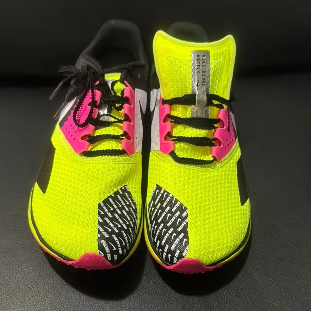 Nike Bright Yellow and Pink Athletic Shoes